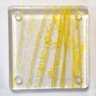 Yellow streakie coaster - SOLD