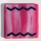 Pink coaster with dichroic firestrip