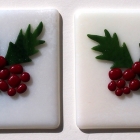 Xmas holly accent tile - SOLD