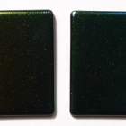 Opalescent green coaster - SOLD