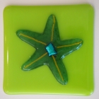 Green starfish accent Tile  - SOLD