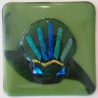 Blue scallop accent Tile  - SOLD