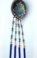 Abalone wind chime with stars