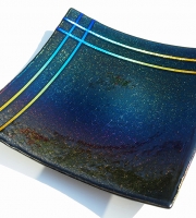 Iridescent rainbow platter - SOLD