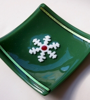 6 1/4" squared X-mas dish 1