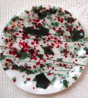 Christmas ruffled plate #1