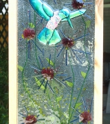 Framed Iridescent Hummingbird panel