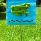 Green Frog Garden Art - SOLD